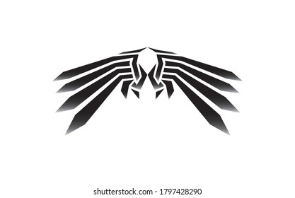 wings vector isolated on white background