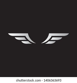 Wings vector logo. Wings badge, icon, emblem.