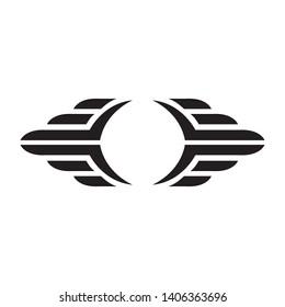 Wings vector logo. Wings badge, icon, emblem.