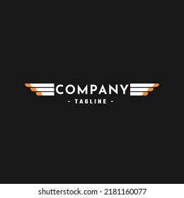 wings vector logo . Delivery, business, cargo, success, money, deal, contract, team, cooperation symbol icon. Corporate financial sign.
