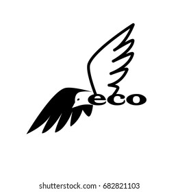 Wings vector logo design template. Eco concept symbol icon. Company logo, business emblem