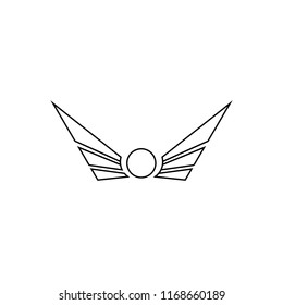 Wings vector logo . Wings emblem