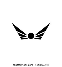 Wings vector logo . Wings emblem