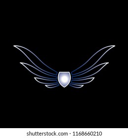 Wings vector logo . Wings emblem