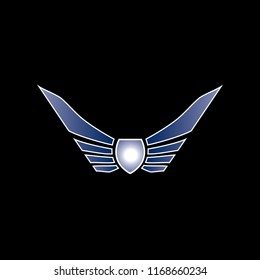 Wings vector logo . Wings emblem