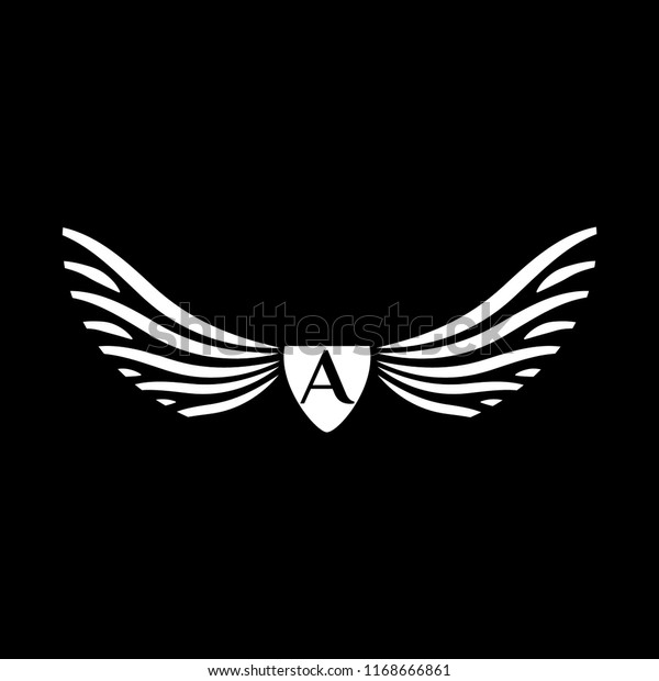 Wings Vector Logo Wings Emblem Letter Stock Vector (Royalty Free ...