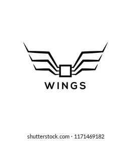 Wings vector logo. Wings icon. Wings emblem
