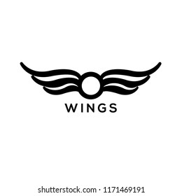 Wings vector logo. Wings icon. Wings emblem