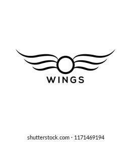 Wings vector logo. Wings icon. Wings emblem