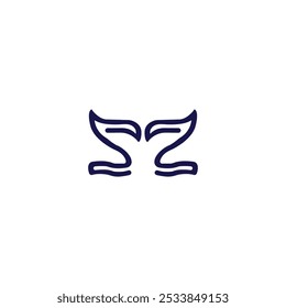 Wings vector logo outline design