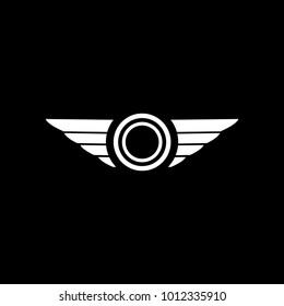 Wings vector logo (sign, symbol, emblem, illustration) for packaging, web, print