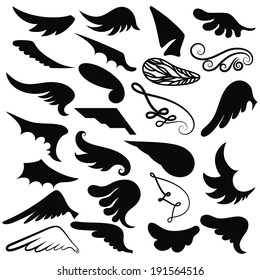 Wings; vector set