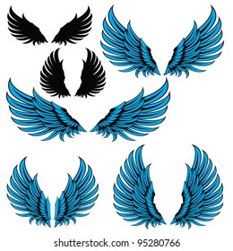 wings vector set