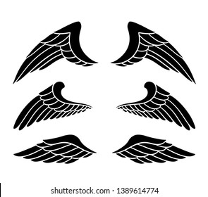wings vector set. EPS format