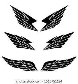 Wings Vector set. Eps format. 