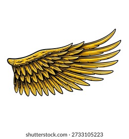 Vector de alas para la decoración del diseño de la camiseta