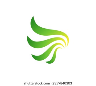 Wings and Wind Logo abstract design vector template.	

