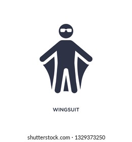 wingsuit icon. Simple element illustration from camping concept. wingsuit editable symbol design on white background. Can be use for web and mobile.