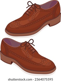 Calzado de punta de aleta marrón, zapatos Oxford, zapatos para hombres, zapatos de moda.