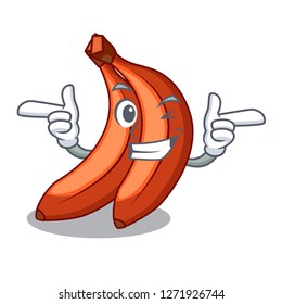 Wink abunch in red bananas fruit character