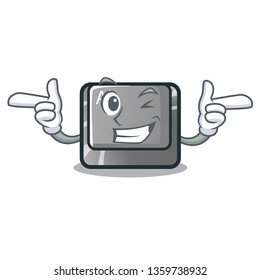 Wink alt button isolated with the mascot