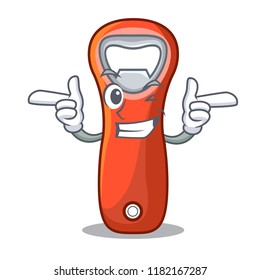 Wink aluminium bottle opener for design cartoon