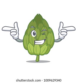 Wink artichoke character cartoon style