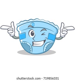 Wink baby diaper character cartoon