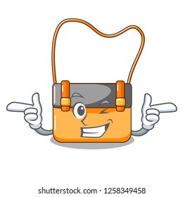 Wink bag messenger businessman the leather character