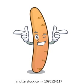 Wink baguette character cartoon style