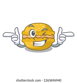 Wink banana macarons cake shape a cartoon