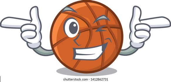Wink basket ball above the cartoon table