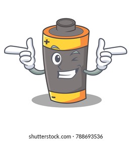 Wink battery character cartoon style