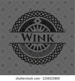 Wink blacWink dark badgek emblem. Vintage.