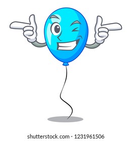 Wink blue balloon character on the rope