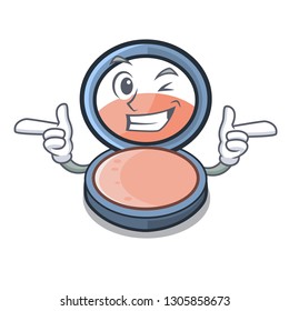 Wink blush on in the shape character