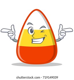 Wink candy corn character cartoon
