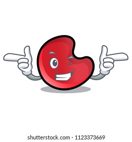 Wink candy moon character cartoon