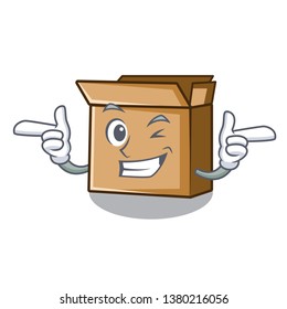 Wink cardboard in the a character shape