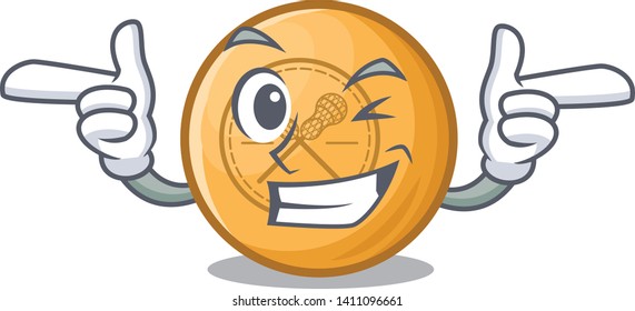 Wink cartoon lacrosse balls are placed in field