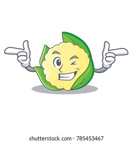 Wink cauliflower character cartoon style