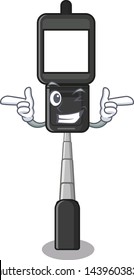 Wink cell phone holder isolated in mascot