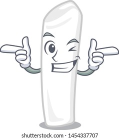 Wink chalk in the a character shape