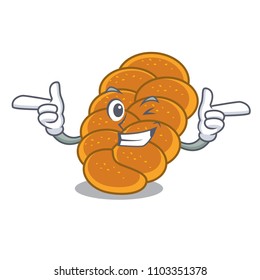 Wink challah character cartoon style