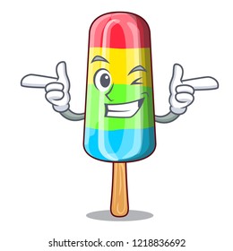 Wink character beverage colorful ice cream stick