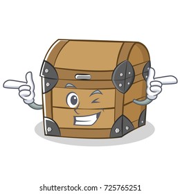 Wink chest character cartoon style