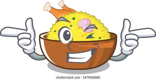 Wink chicken biryani cooked in character skillet
