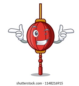 Wink chinese lantern character cartoon