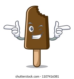 Wink chocolate ice cream character cartoon