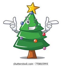 Wink Christmas tree character cartoon